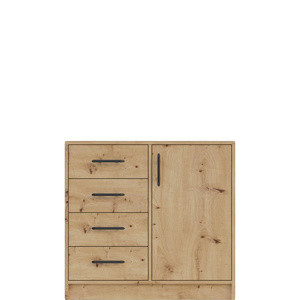 Komoda z szufladami do sypialni 90 cm SEVAS dąb artisan