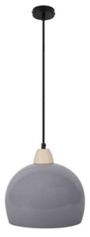 Szara lampa wisząca 1-punktowa do salonu MONROE metalowa
