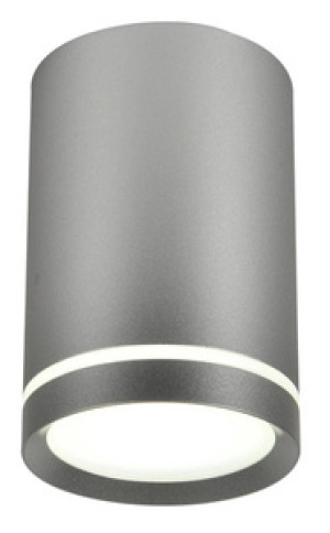 Srebrna lampa sufitowa tuba 10 cm 1xGU10 do salonu TUBA aluminium