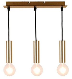 Złota lampa wisząca 3-punktowa do salonu DALLAS metal E27