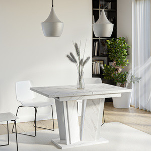Prostokątny stół rozkładany do jadalni 160x80 cm DENOS marmur