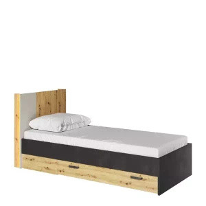 WYPRZEDAŻ Łóżko młodzieżowe z pojemnikiem 90x200 cm QUBIC