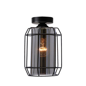 Dymiona lampa sufitowa z kloszem 1-punktowa do salonu JONERA metal szkło