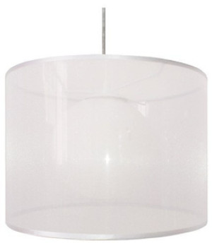Biała lampa wisząca sufitowa do salonu CHICAGO regulowana 1xE27