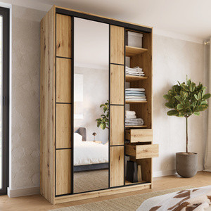 Szafa przesuwna z lustrem 150 cm LOFT MAX dąb artisan