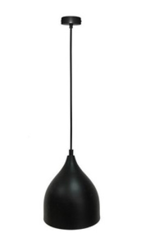 Czarna lampa wisząca metalowa do salonu YSTAD 1 punkt światła