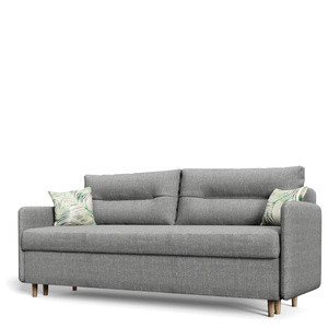Szara rozkładana sofa do salonu SOFRANA