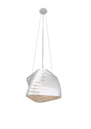 Biała lampa wisząca sufitowa do biura BIZO 1xE27 metal 40 cm