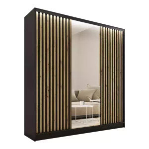WYPRZEDAŻ Szafa przesuwna do przedpokoju z lustrem LOFT 180 cm artisan