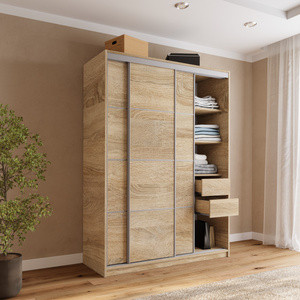 Szafa przesuwna 150 cm Dąb Sonoma TOP