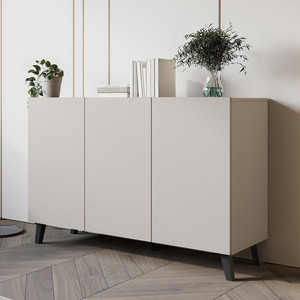 Komoda do salonu 120 cm na nóżkach trzydrzwiowa PUNES beż