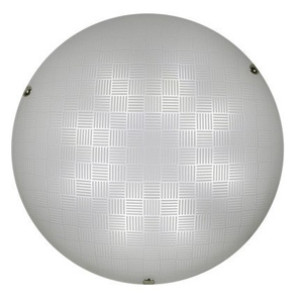Biały plafon sufitowy LED z zimnym światłem do salonu VERTICO metal szkło