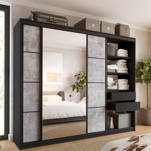WYPRZEDAŻ Duża szafa przesuwna do sypialni 250 cm LOFT lustro