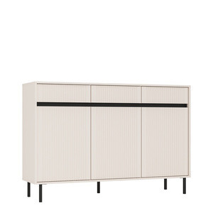 Pojemna frezowana komoda z szufladami do salonu 148 cm OMEGA