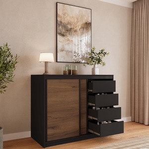 Mała loftowa komoda przesuwna z szufladami 120 cm LOFT