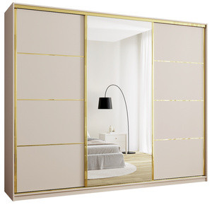 WYPRZEDAŻ Szafa przesuwna z lustrem 280 cm GOLD NEW MAX