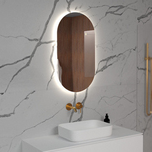 Owalne lustro podświetlane 50x100 cm SOLARO do łazienki LED