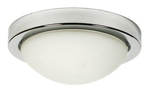 Srebrny plafon sufitowy do łazienki IP44 28 cm RODA szklany