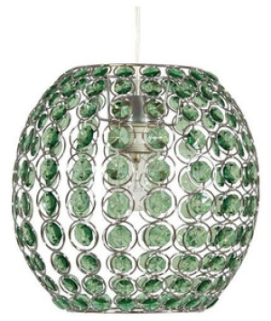 Zielona lampa wisząca z regulacją wysokości do salonu RICA 1xE27 metal