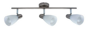 Lampa sufitowa listwa 3-płomienna do salonu ELIPSA nikiel matowy