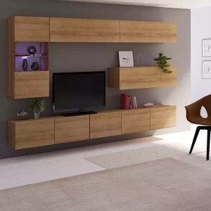 Meble do pokoju dziennego dąb złoty MODERN 4