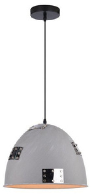 Szara lampa wisząca sufitowa z regulacją wysokości PATCH metal