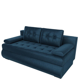 Granatowa sofa z funkcją spania na sprężynach GANDIA