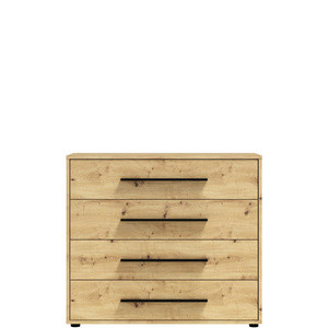 Komoda 98 cm do sypialni z szufladami dąb artisan MAXIDO