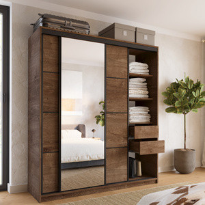 WYPRZEDAŻ Szafa z lustrem dąb lefkas 180 cm LOFT