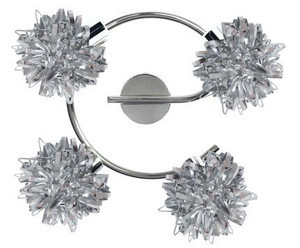 Chromowana lampa sufitowa spirala 4-punktowa do salonu SPLIT G9