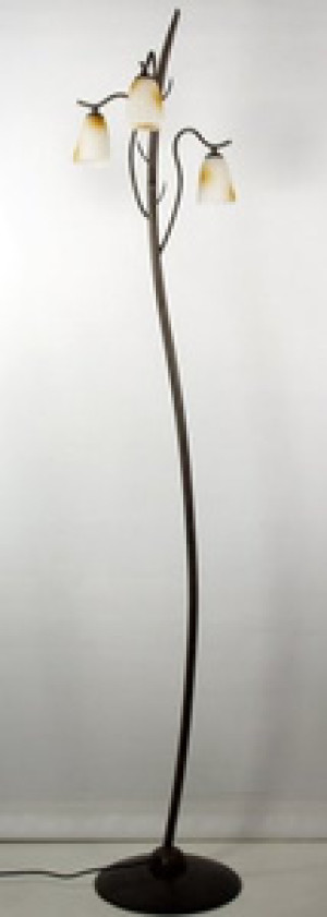 Patynowa lampa podłogowa stojąca do salonu na kabel z włącznikiem