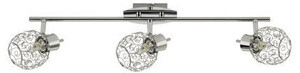 Chromowa lampa sufitowa listwa 3x40W G9 do salonu HORUS metal