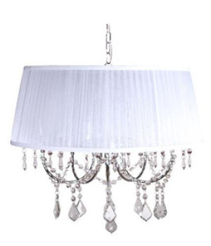 Biała lampa sufitowa wisząca regulowana 50 cm do salonu MALVA