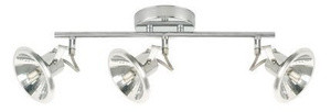 Srebrny kinkiet ścienny 3-punktowy nad lustro MOON metal LED