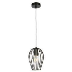Czarna lampa sufitowa wisząca 1 punkt światła do salonu FACTORIA