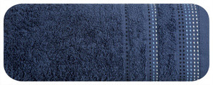 Ręcznik 50x90 cm POLIA granatowy bawełniany frotte miękki w dotyku