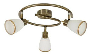 Brązowa lampa sufitowa spirala 3-punktowa do salonu REGENT metal