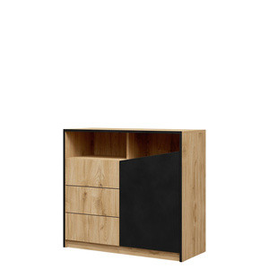 Nowoczesna komoda 100 cm z szufladami i półką AMADEO dąb odwieczny