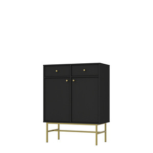 Komoda dwudrzwiowa do salonu 84 cm TOKEN czarny