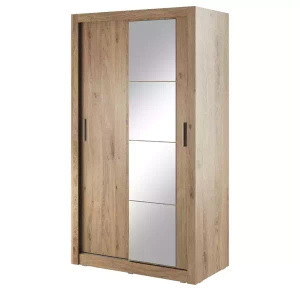 Szafa przesuwna do pokoju 120 cm lustro półki drążki ARTI