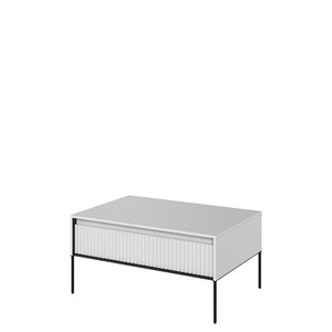 Stolik kawowy biały w stylu nowoczesnym do salonu 70x100 cm TREND