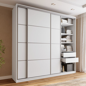 WYPRZEDAŻ Szafa przesuwna do sypialni 250 cm TOP MAX biała