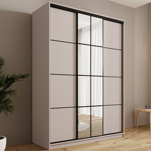 Nowoczesna szafa przesuwna z lustrem i półkami 150 cm EDGE