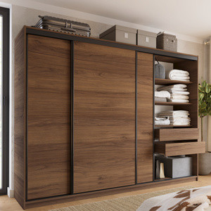 WYPRZEDAŻ Szafa przesuwna 280 cm do sypialni LOFT orzech