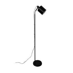 Czarna lampa podłogowa metalowa do salonu ZANA 166 cm E27