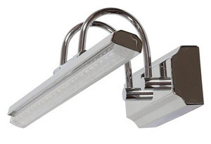 Srebrny kinkiet łazienkowy LED 7W 40 cm nad lustro GIZEL regulowany
