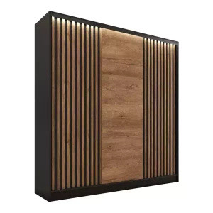 WYPRZEDAŻ Szafa przesuwna do sypialni z lamelami LOFT 180 cm