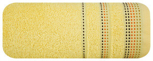 Ręcznik 30x50 cm POLIA żółty bawełniany frotte z bordiurą