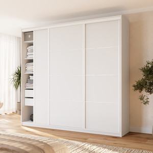 WYPRZEDAŻ Pojemna biała szafa przesuwna 250 cm z drążkiem VITA MAX