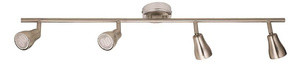 Lampa sufitowa listwa 4-punktowa do salonu Jawa nikiel mat